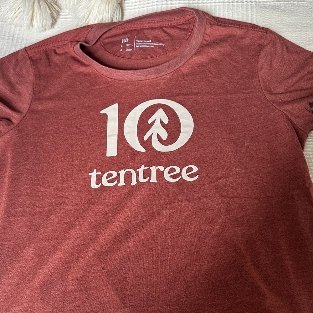 Tentree Brick Red Logo Tee